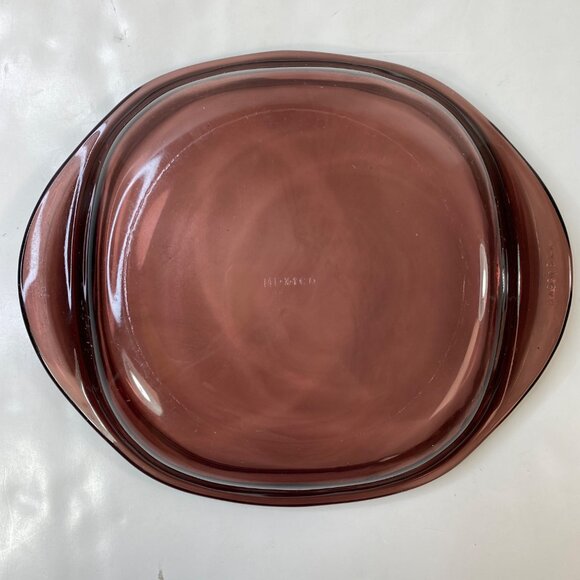 Pyrex Glass Replacement Lid Only Cranberry Vision Casserole Vintage 1.5 Quart - Picture 3 of 11
